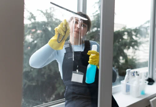 Nettoyage de vitres intérieures et extérieures à la Chapelle-au-Moine